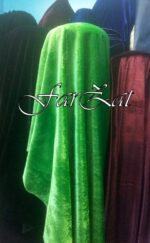 Tesatura catifea elastica rosie - imagine 2