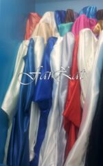 Saten bleu | Saten la metru ieftin - imagine 2