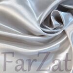 Saten gri argintiu | Material textil saten - imagine 3