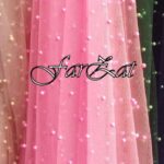 Tulle roz cu margele