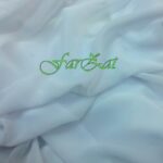 Material textil voal sifon alb